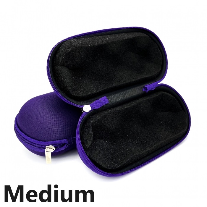Medium Purple Sweet Puff Case Glass Pipe Pouch With Zip Lock