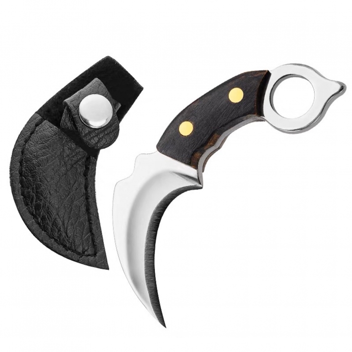 Stainless Steel Mini Knife With Sheath Keychain Set I