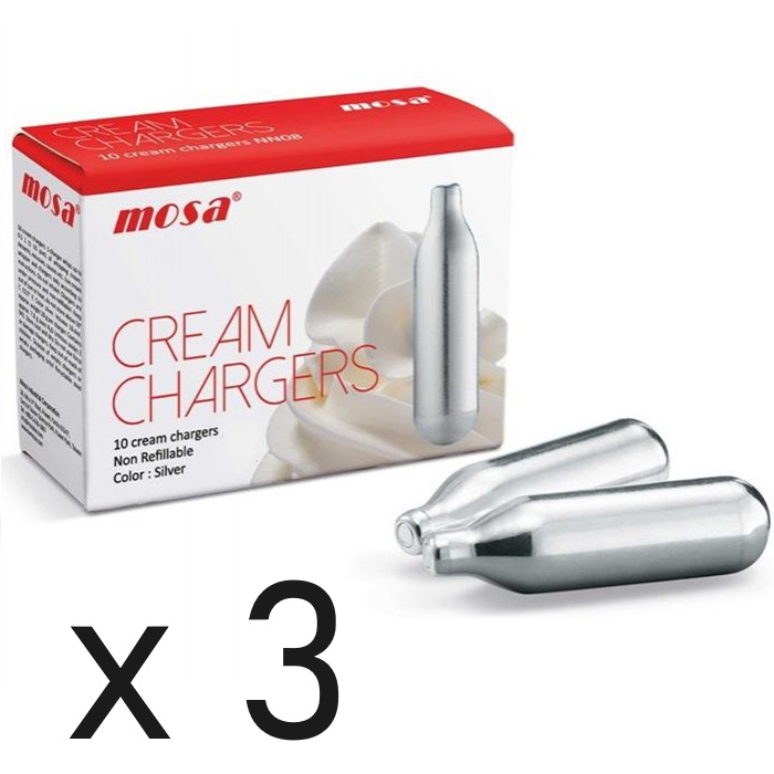 MOSA CREAM CHARGERS N2O 30 PACK