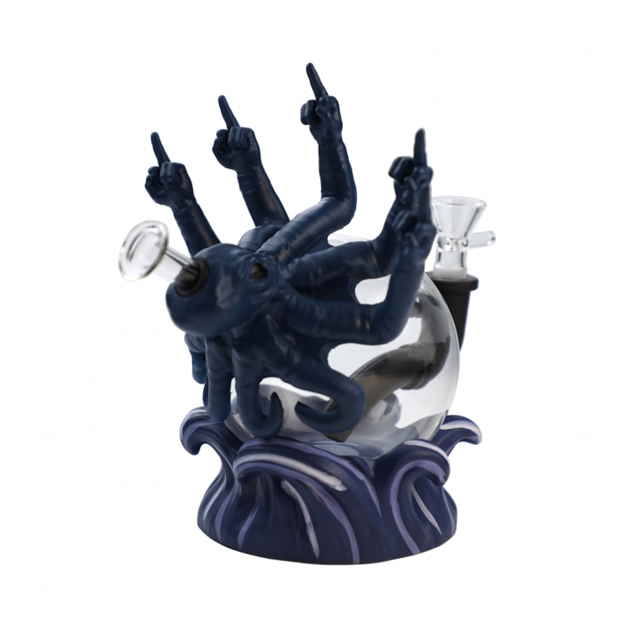 Evil Octopus 3D Silicone Glass Water Pipes 19cm