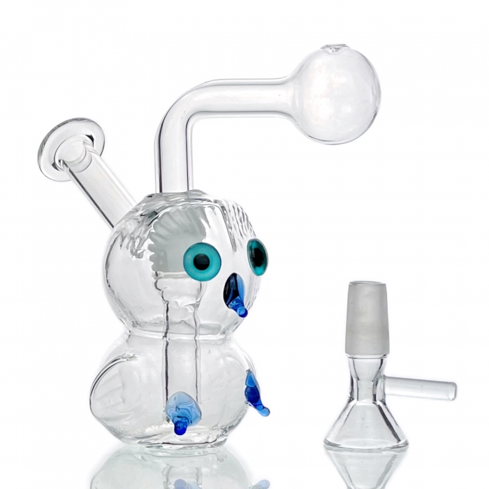 Owl Dual Usage Full Glass Water Pipe Bong 12cm
