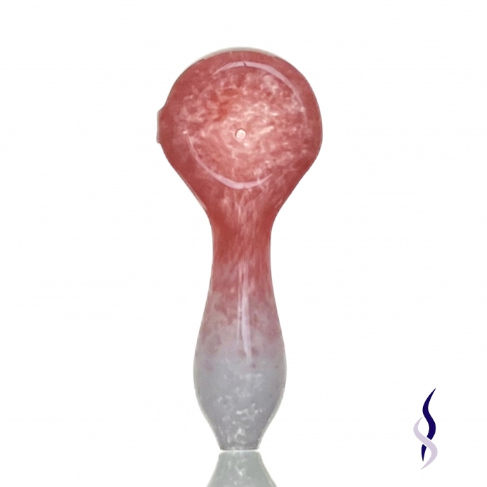 Frit Glass Hand Dry Pipe 10cm Pink
