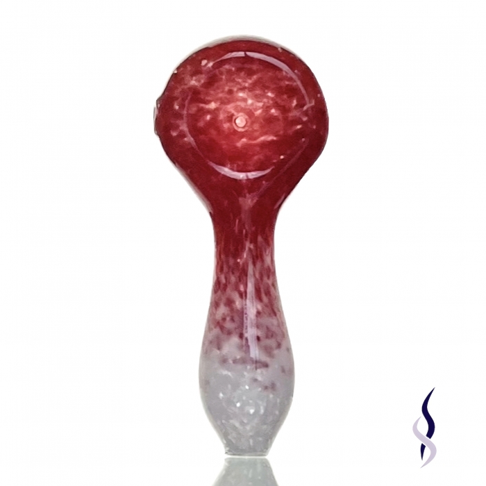 Frit Glass Hand Dry Pipe 10cm Red