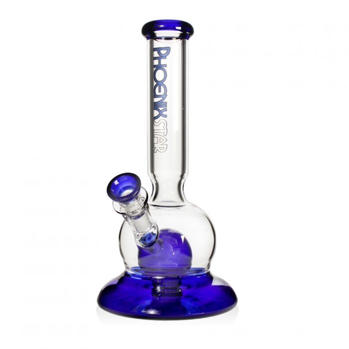 Phoenix Star Full Glass Bubble Bong With Matrix Percolator 26cm Blue