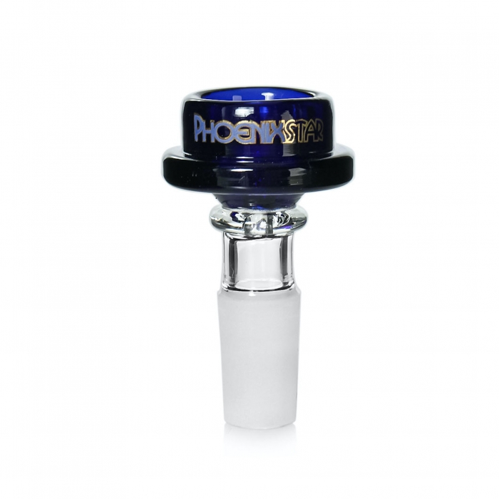 Phoenix Star Flat Round Glass Cone 14mm Blue