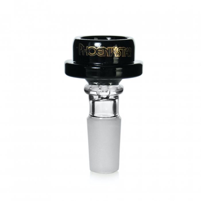 Phoenix Star Flat Round Glass Cone 14mm Black