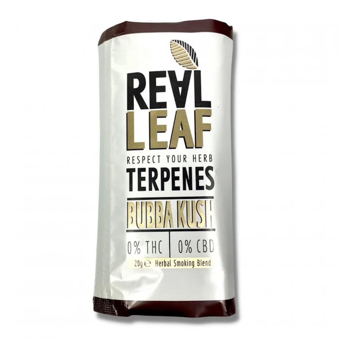 Real Leaf Bubba Kush Infused Terpene Herb Smoking Blend 20g