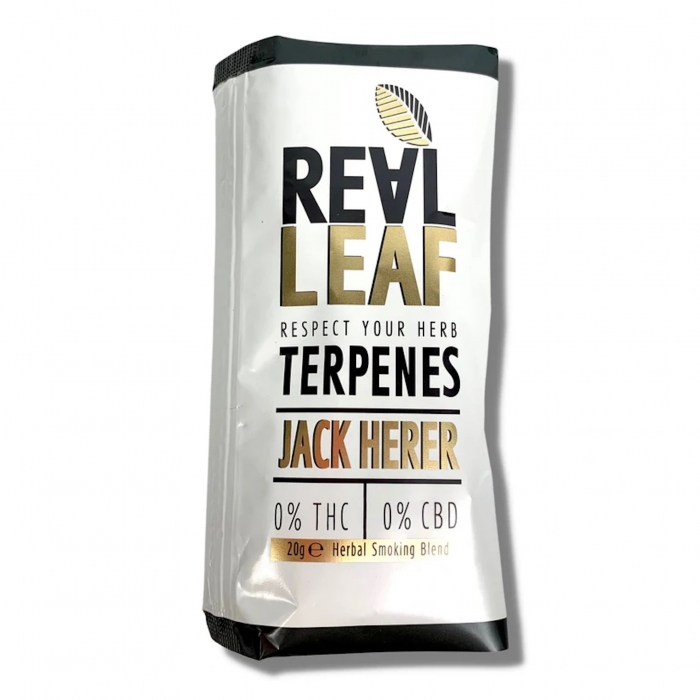 Real Leaf Jack Herer Infused Terpene Herb Smoking Blend 20g