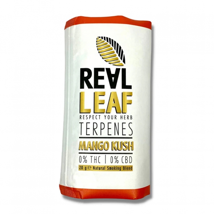 Real Leaf Mango Kush Infused Terpene Herb Smoking Blend 20g