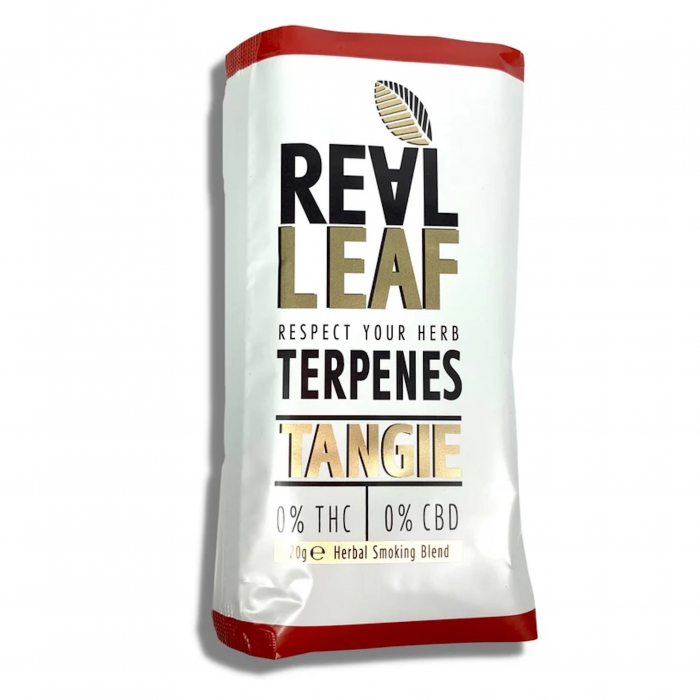 Real Leaf Tangie Infused Terpene Herb Smoking Blend 20g