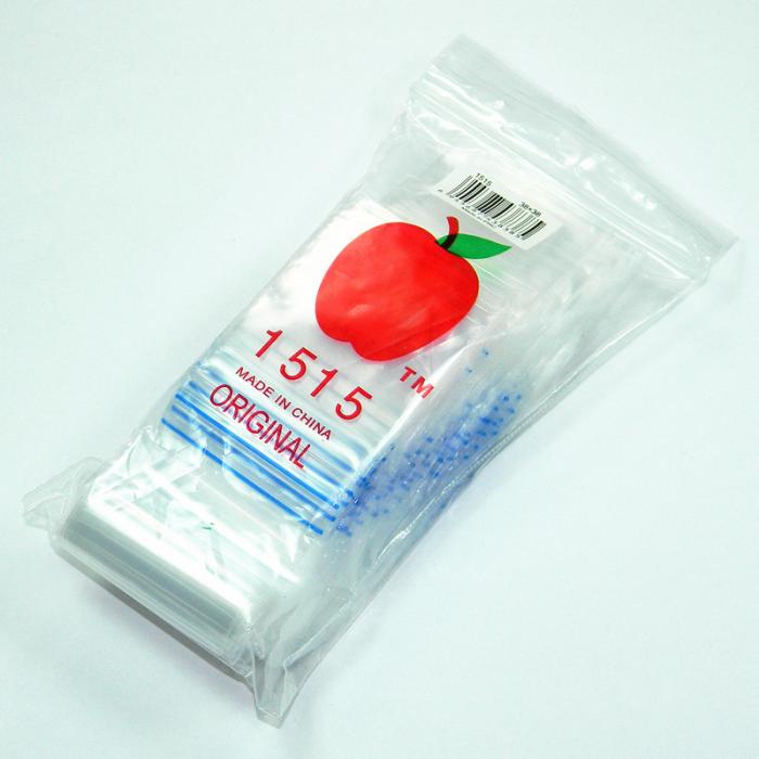 100 Apple1515 Resealable Plastic Bags Clear 38x38mm