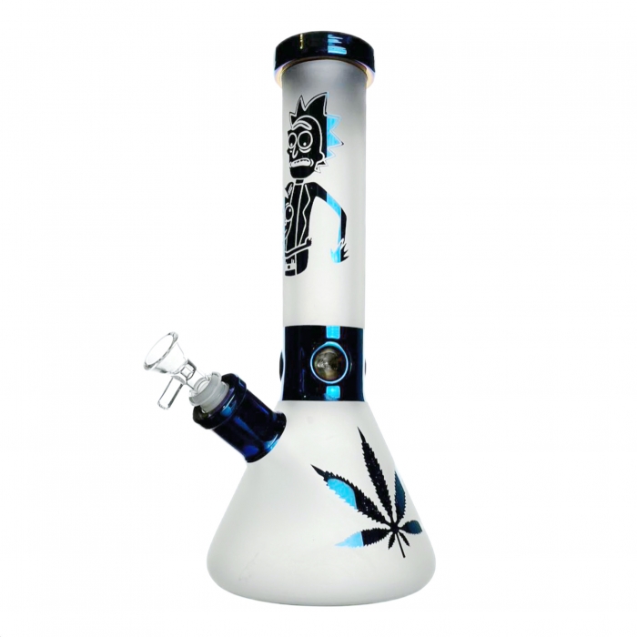 WEGE Rick Morty Ice Catcher 7mm Thick Becker Bong Blue 32cm