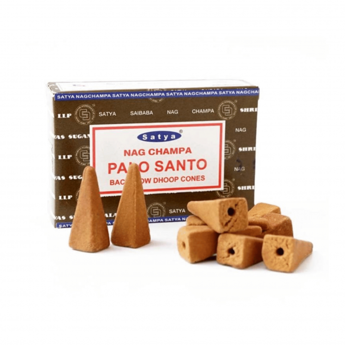 Satya Nag Champa Palo Santo Backflow DHOOP Incense 10 Cones