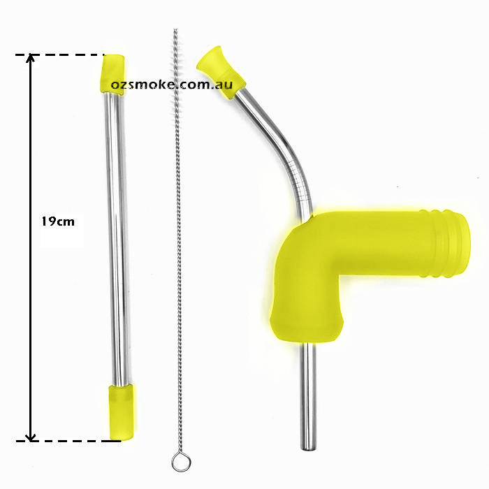 New Generation Silicone Stainless Steel Beer Bong Yellow