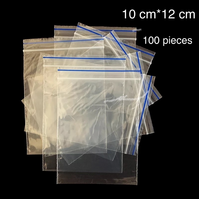 100 Resealable Plastic Bags Apple4050 Clear 100x120mm