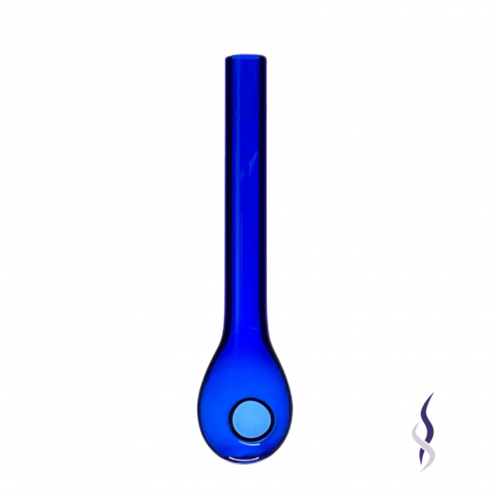 Waterdrop Straight Glass Pipe 11cm Blue