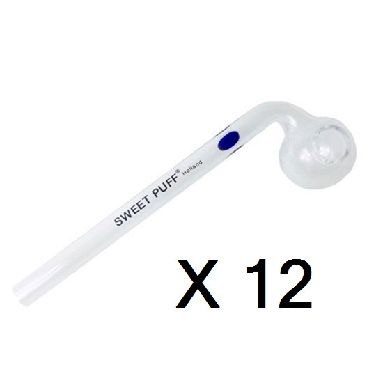 Dozen Pack 13cm SWEET PUFF GLASS PIPE