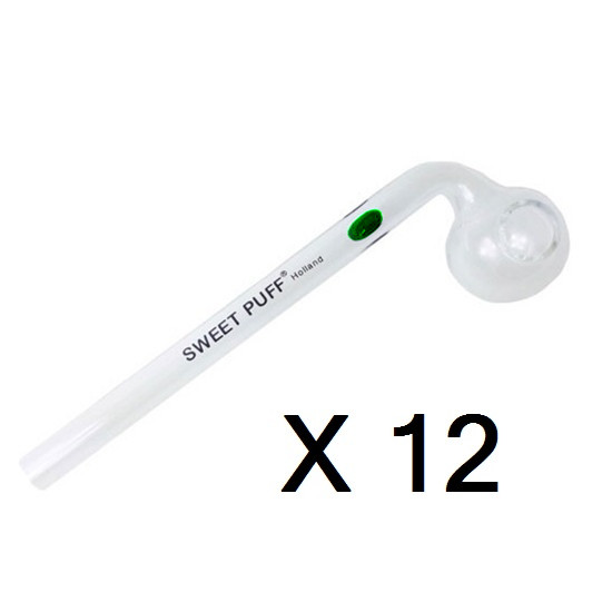Dozen Pack 15cm SWEET PUFF GLASS PIPE