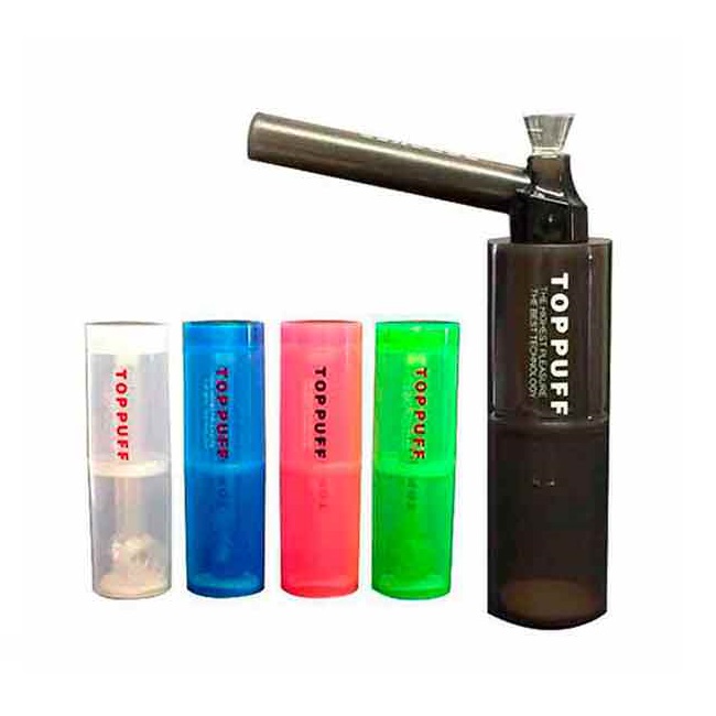 Top Puff Water Pipe Screw on Bottle Converter with Bottle