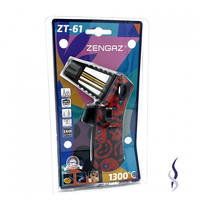 Zengaz ZT61 Strong Flame Burner Jet Lighter Skull
